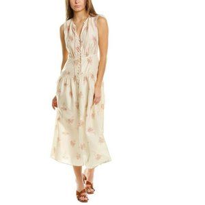 Rebecca Taylor Nora Floral Silk Sleeveless A-Line Dress